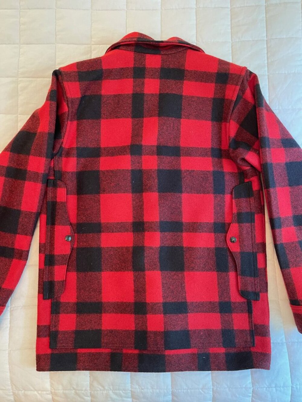 Filson Mackinaw Cruiser Red Buffalo Plaid Wool Jacket 40R - Picture 2 of 4